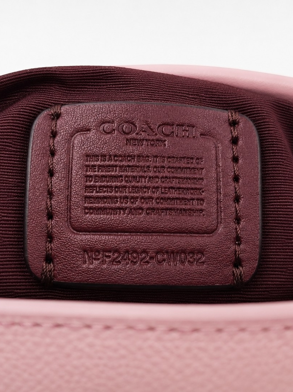 NWT Coach CW032 City Mini Tote Crossbody Blush Pink Signature Canvas - Picture 3 of 12
